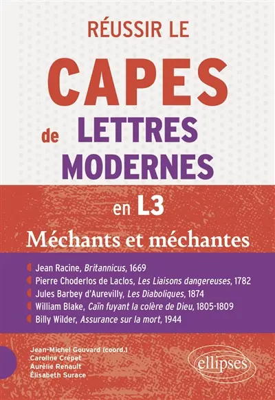 Réussir le Capes de lettres modernes, en L3 : méchants et méchantes