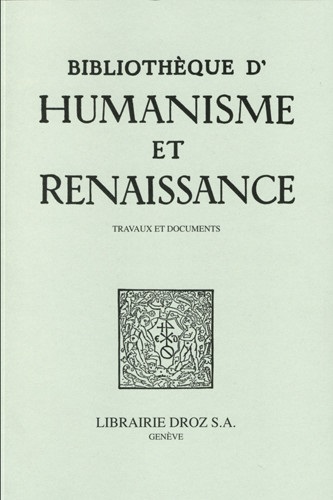 Bibliothèque d'humanisme et Renaissance, n° 81-1