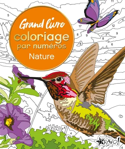 Grand livre de coloriage par numéros : Nature