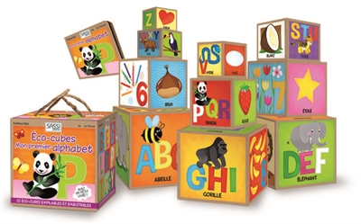 Eco-cubes : mon premier alphabet : 10 éco-cubes empilables et emboîtables