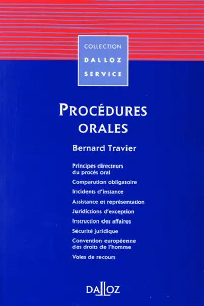 Procédures orales