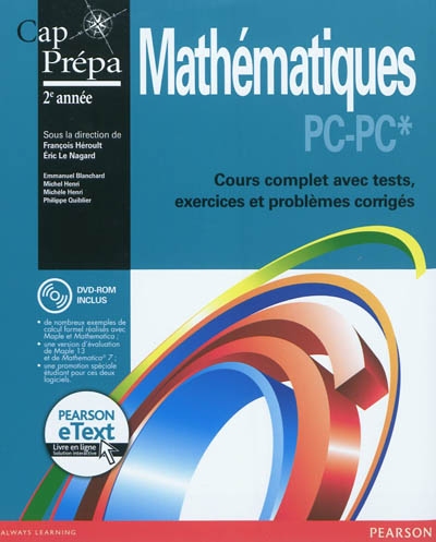 Mathématiques PC-PC* : cours complet avec tests, exercices et problèmes corrigés : cap prépa 2e année
