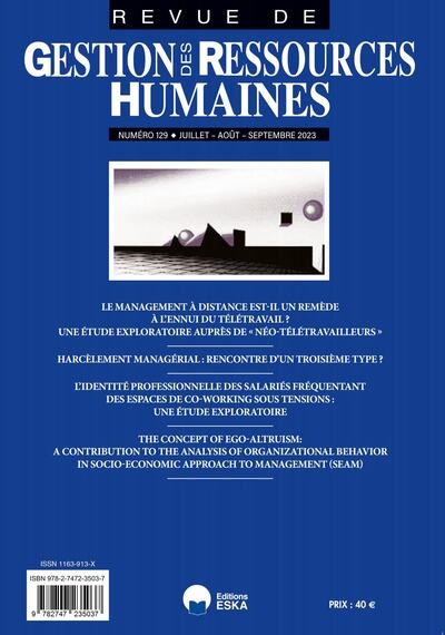 Revue de gestion des ressources humaines, n° 129