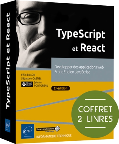 TypeScript et React : développer des applications web front end en JavaScript : coffret 2 livres