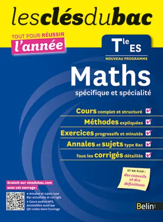 Maths spécifique et spécialité terminale ES : nouveau programme