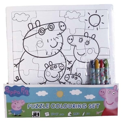 Peppa Pig : set puzzle à colorier