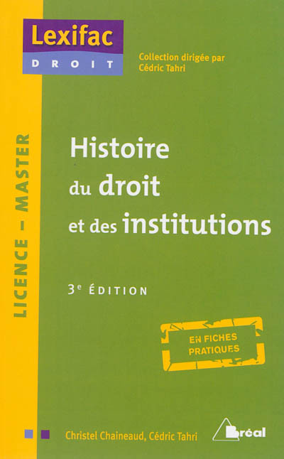 Histoire du droit et des institutions