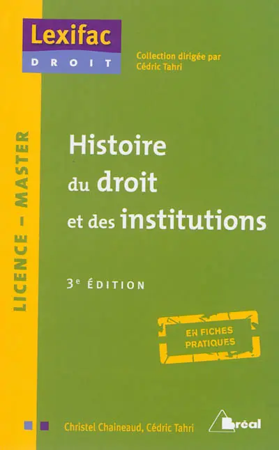 Histoire du droit et des institutions