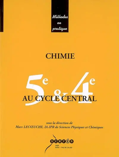 Chimie au cycle central : 5e et 4e