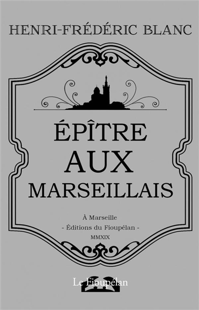 couverture du livre Epître aux Marseillais