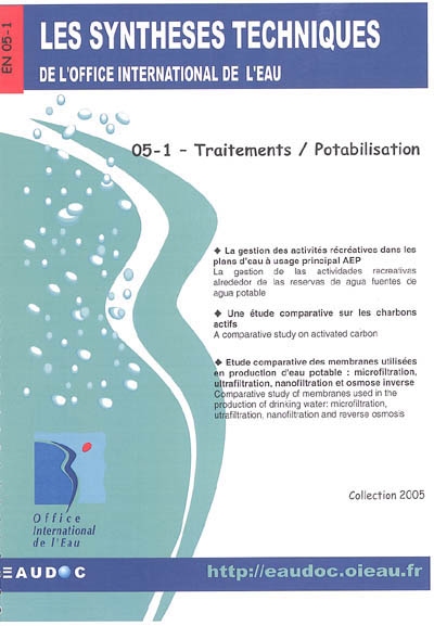 Les synthèses techniques de l'Office international de l'eau. Vol. 5-1. Traitements, potabilisation