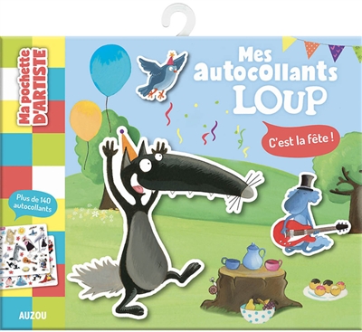 mes autocollants loup : c'est la fête !