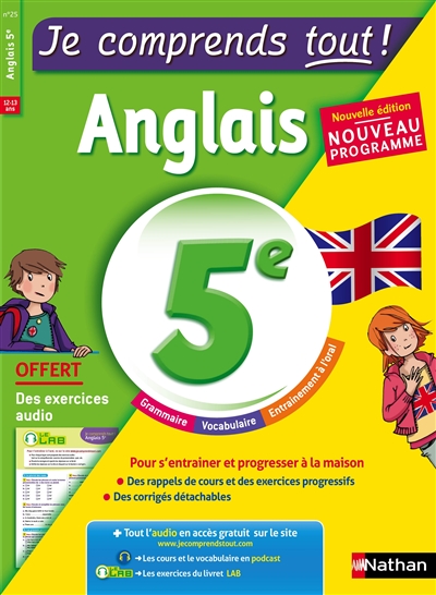 Série En Anglais Pour 12 Ans Je comprends tout ! Anglais 5e, 12-13 ans : nouveau programme