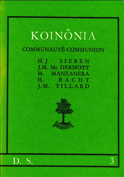 Koinonia. Communauté -Communion