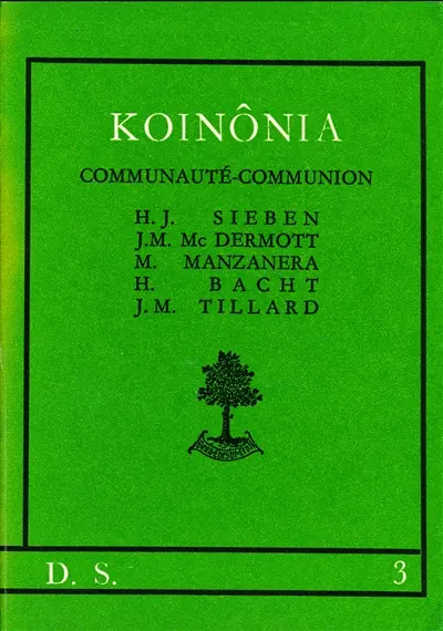 Koinonia. Communauté -Communion