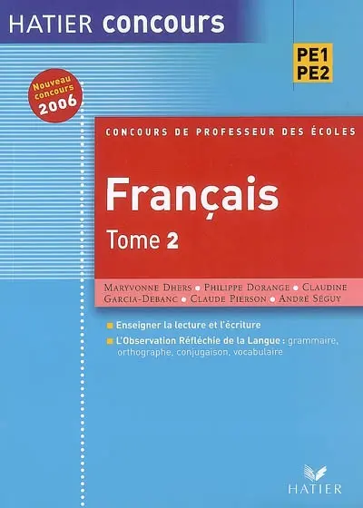 Français PE1-PE2. Vol. 2