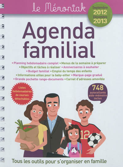 Agenda familial le Mémoniak septembre 2012-décembre 2013