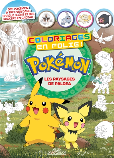 Pokémon : Coloriages en folie ! : Les Paysages de Paldea