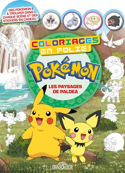 Pokémon : Coloriages en folie ! : Les Paysages de Paldea