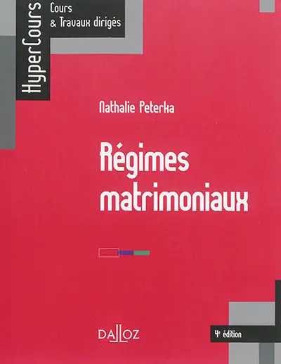 Régimes matrimoniaux