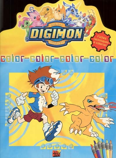 Digimon : fiches techniques à colorier
