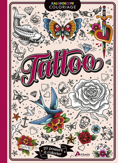 Tattoo : 20 posters à colorier