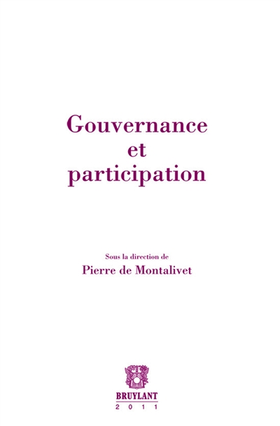 Gouvernance et participation : actes du colloque