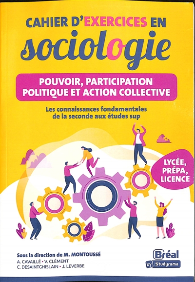 Cahier d'exercices en sociologie : pouvoir, participation politique et action collective : les connaissances fondamentales de la seconde aux études sup, lycée, prépa, licence