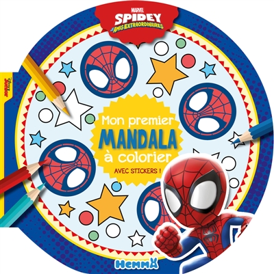 marvel spidey et ses amis extraordinaires : mon premier mandala à colorier : avec stickers !