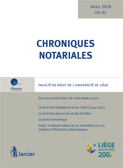 chroniques notariales. vol. 67
