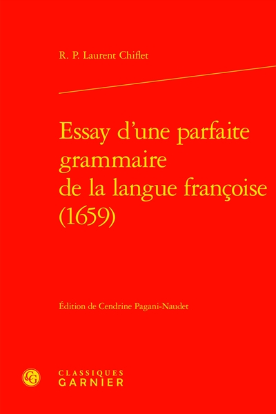 Essay d'une parfaite grammaire de la langue françoise (1659)