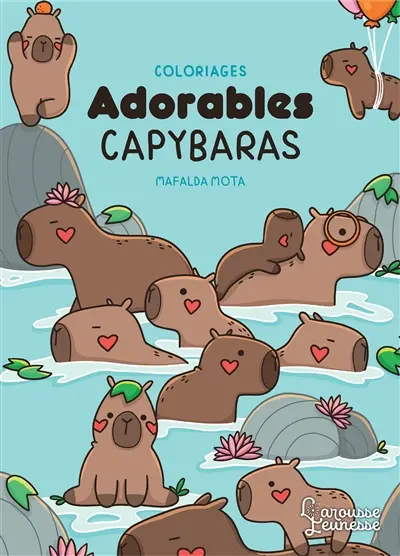 Coloriages cute capybaras