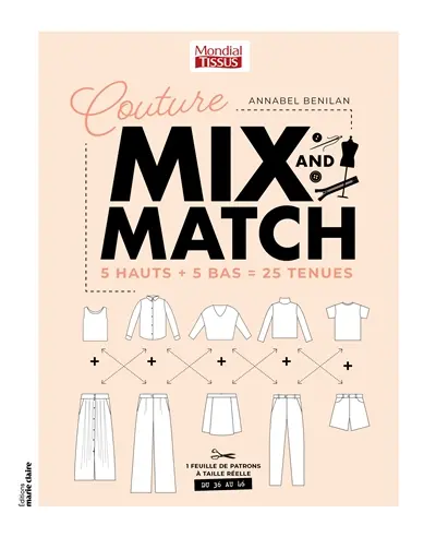 Couture mix and match : 5 hauts + 5 bas = 25 tenues