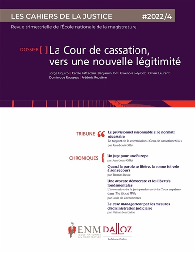 Cahiers de la justice (Les)...