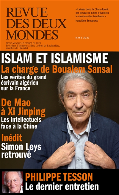 Revue des deux mondes, n° 2 (2023). Les intellectuels face à la Chine : de Mao à Xi Jinping