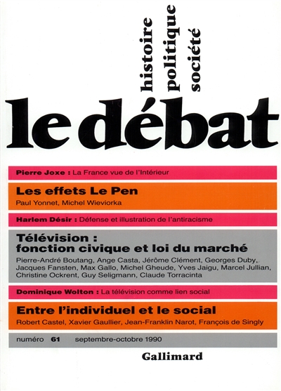 Débat (Le), n° 61. Les effets Le Pen