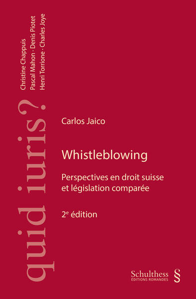 Whistleblowing : perspectives en droit suisse et législation comparée