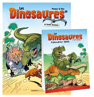 Les dinosaures en bande dessinée : pack volume 1 + calendrier 2023