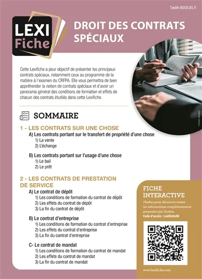 Droit des contrats spéciaux