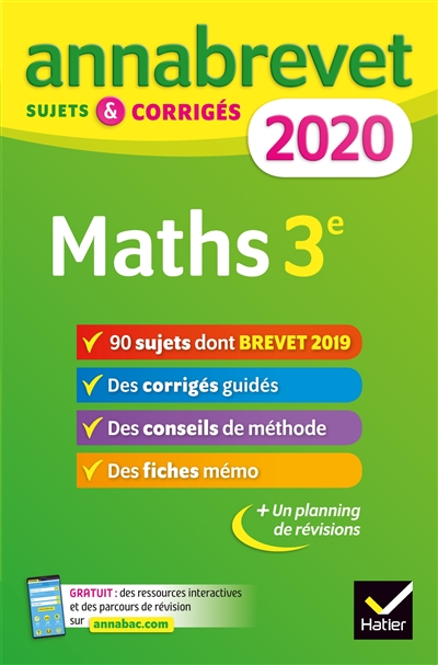 Maths 3e : 2020