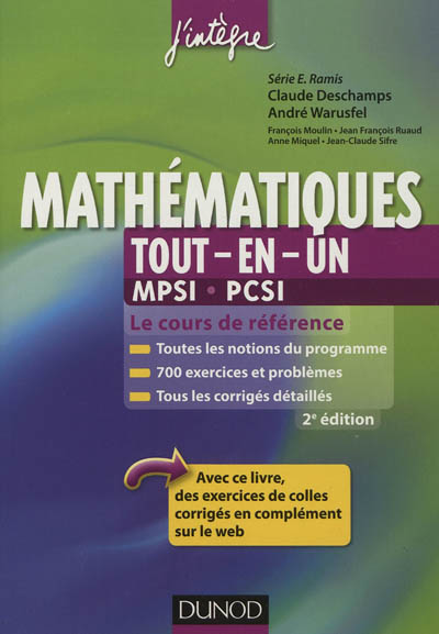 Mathématiques tout-en-un, MPSI-PCSI : cours et exercices corrigés