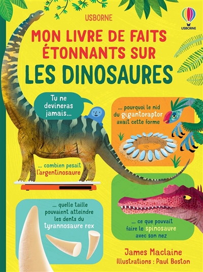 Mon livre de faits étonnants sur les dinosaures