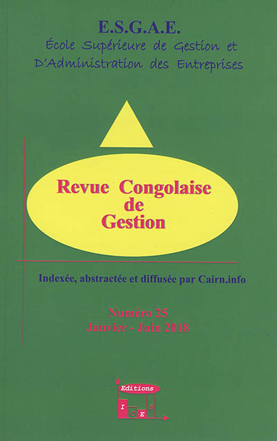 Revue congolaise de gestion, n° 25