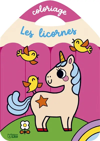 Les licornes : coloriage