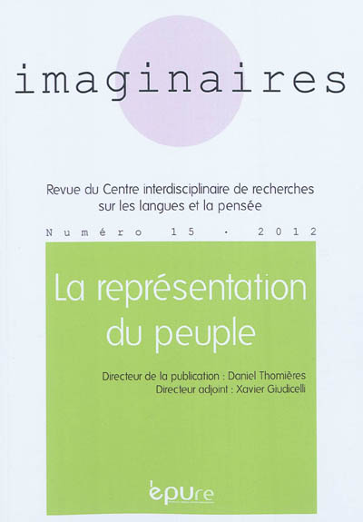 Imaginaires, n° 15. La représentation du peuple