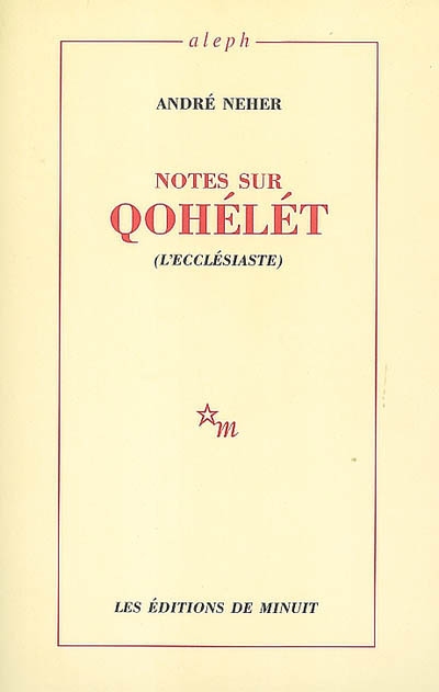 Notes sur Qohélet (L'Ecclésiaste)