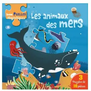 Les animaux de la mer : 3 puzzles de 16 pièces
