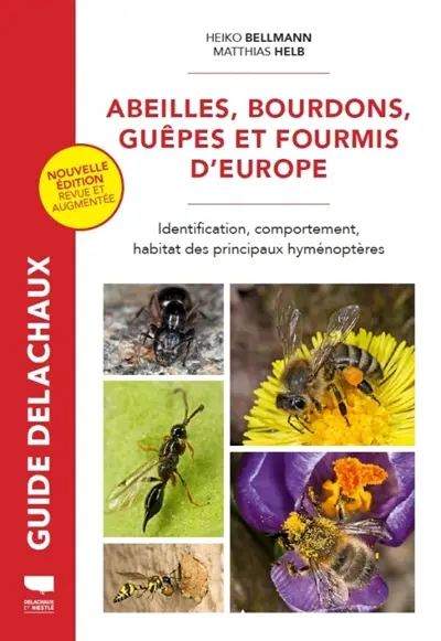 Guide des abeilles, bourdons, guêpes et fourmis d'Europe : identification, comportement, habitat