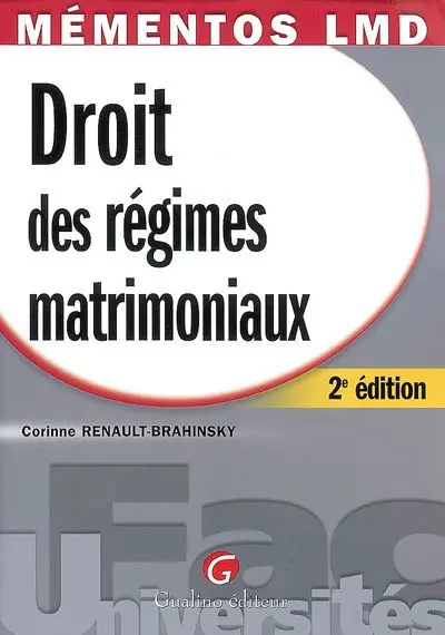 Droit des régimes matrimoniaux