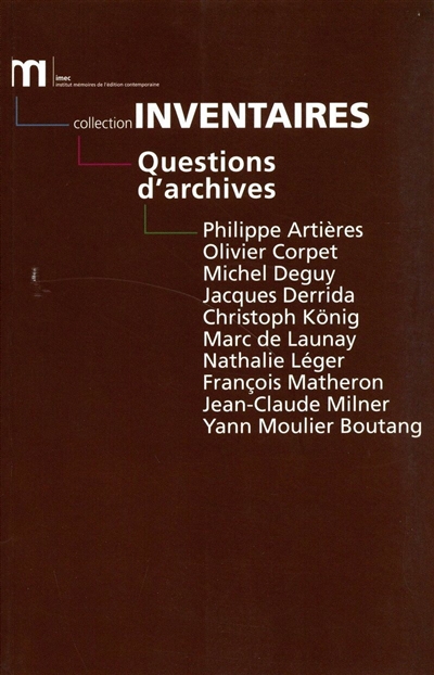 Questions d'archives
